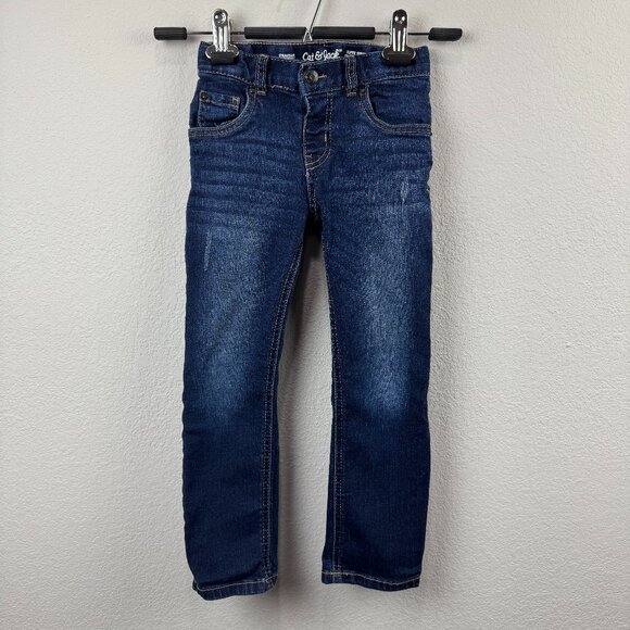 Cat & Jack Girls Super Stretch Straight Leg Jeans Size 5 - Picture 1 of 8